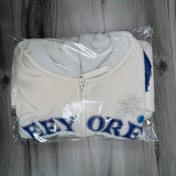 Disney Eeyore Fleece Hoodie The Wonderful World of White Blue woman's L (11/12) - Picture 10 of 10